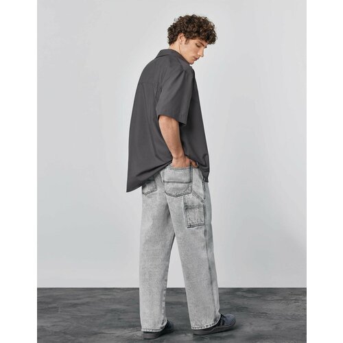 Джинсы широкие Gloria Jeans, размер 44/182, серый джинсы широкие gloria jeans размер 44 182 серый