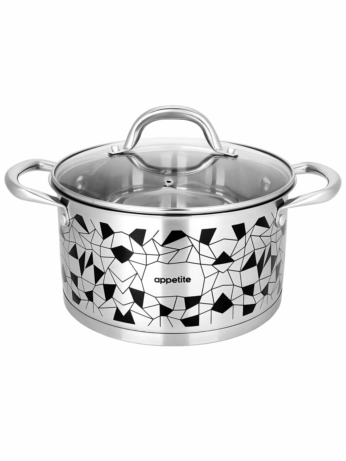 фото Кастрюля с крышкой Appetite Enigma, нержавеющая сталь, 4,6 л