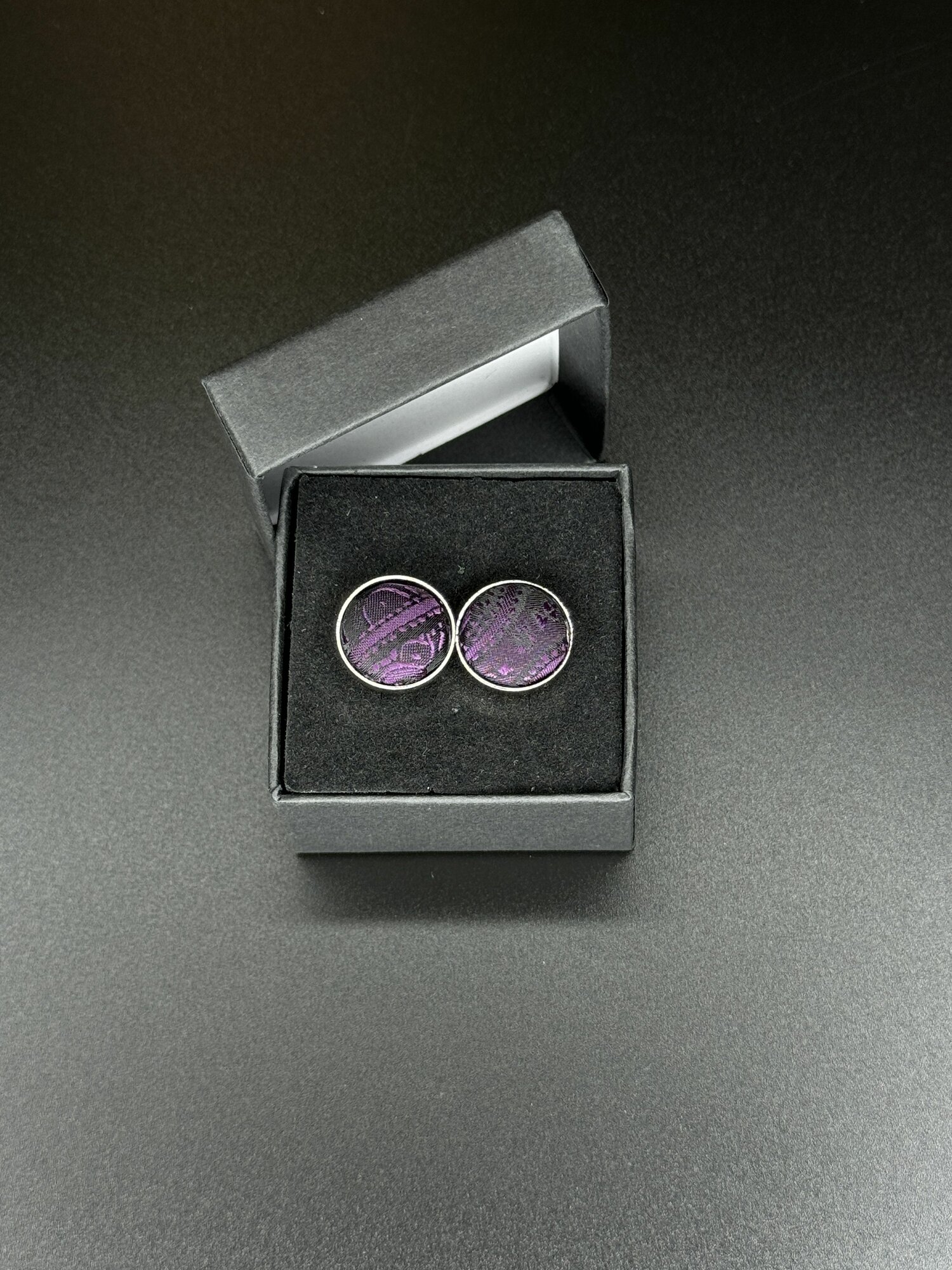 Запонки Tonali Baie, черный/фиолетовый — фото 1