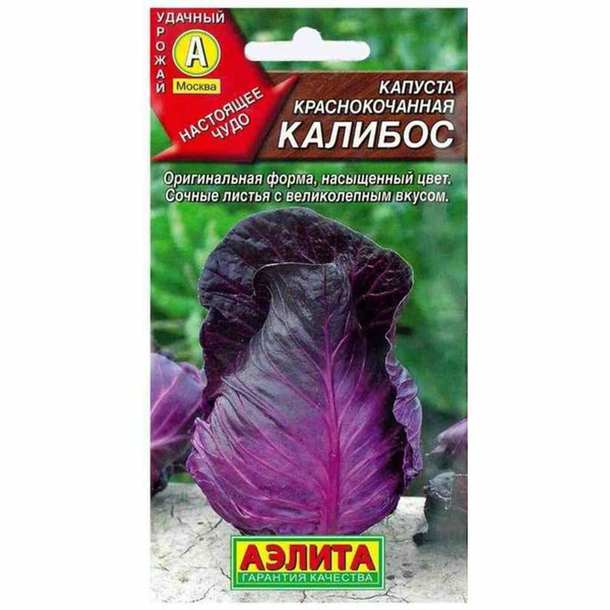 Семена Капуста краснокочанная Калибос Ср Аэлита 1 пачка - 0.3г семян