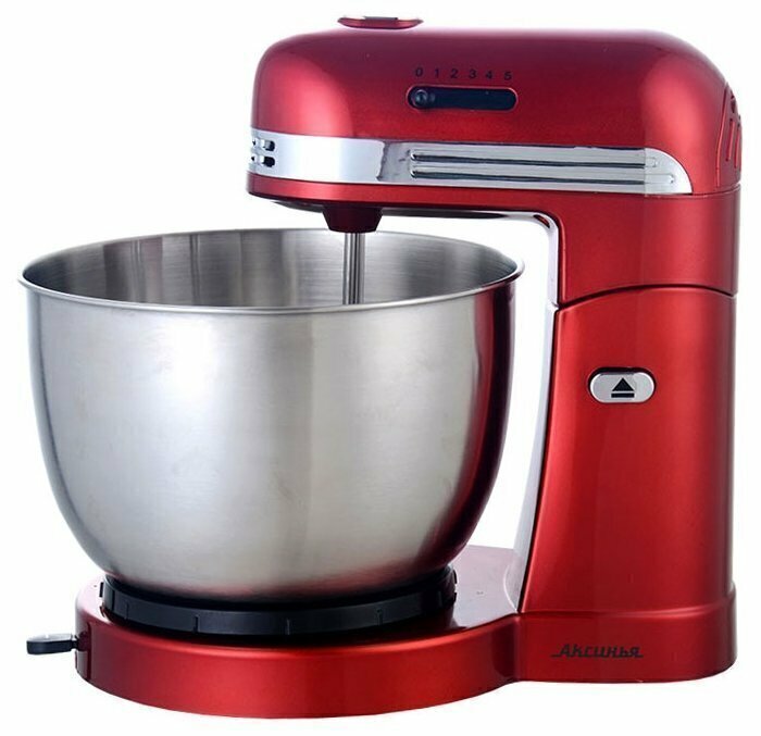 Миксер Аксинья КС-400Н со съёмной чашей 3.5 л, 600Вт, красный