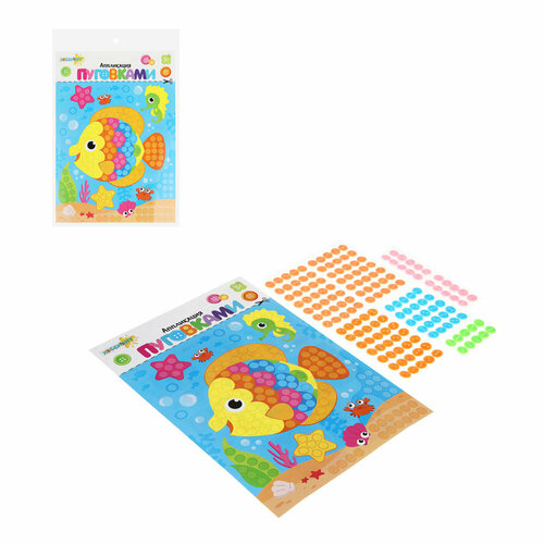 Хоббихит Аппликация пуговками картон пластик19х27х01см 8 дизайнов 24 штуки 2576₽