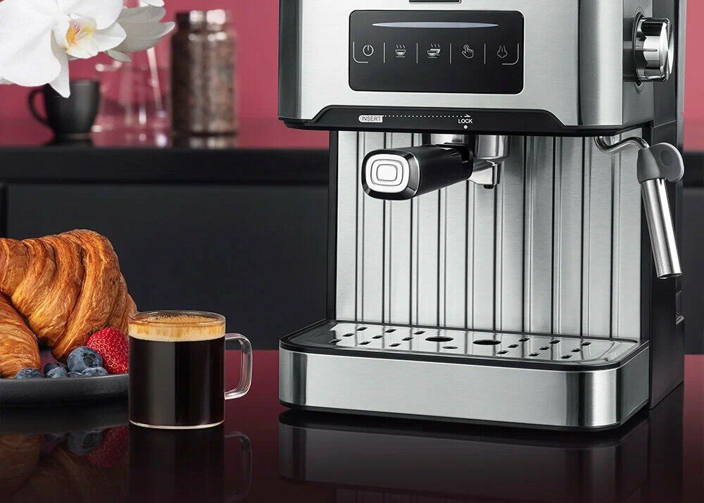 фото Кофеварка рожковая TIFFANY Профессиональная, серебристый/черный