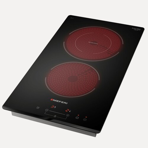 Изображение товара Варочная панель электрическая MEFERI MEH302BK COMFORT PLUS 30 см, 3000 Вт, зона расширения, слайдерное управление