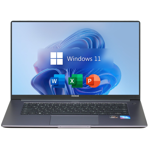 156 Ноутбук HONOR MagicBook 15 IPS AMD Ryzen 5 5500U 40 ГГц RAM 16 ГБ DDR4 SSD 2 ТБ AMD RX Vega 7 Windows 11 Pro Office 2021 Pro Plus Алюминий Русская раскладка 74990₽