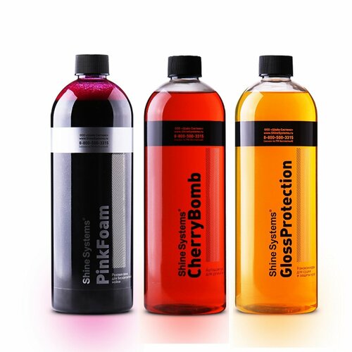 фото Набор для трехфазной мойки glossprotection + cherrybomb + pinkfoam 750мл shine systems
