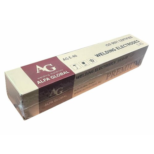 фото Электроды ag e-46 premium ф 3,2 мм х 350 мм (5,0кг) alfa global