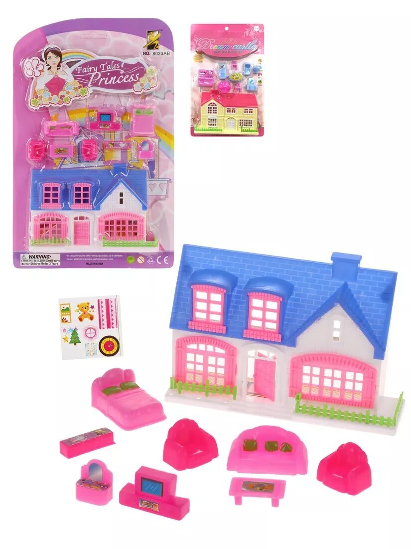 Игр. наб. Кукольный домик, в компл. предм. 9-11шт, в ассорт, блистер