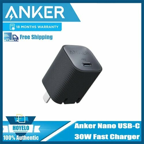 Зарядное устройство Anker Nano Ultra, 30 Вт, USB C, 511 зарядное устройство PIQ 3,0, складное быстрое зарядное устройство PPS для iPhone серии и Galaxy, iPad, Black