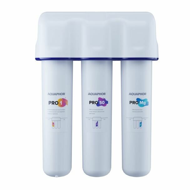 Фильтр Аквафор "Osmo Pro 50", с краном, под мойку, обратный осмос, 3 ступени очистки, белый — фото 1