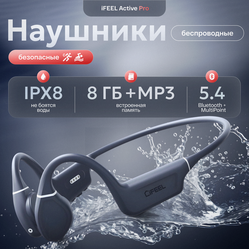 Беспроводные bluetooth наушники для спорта iFEEL Active Pro с костной проводимостью микрофоном 1599900₽