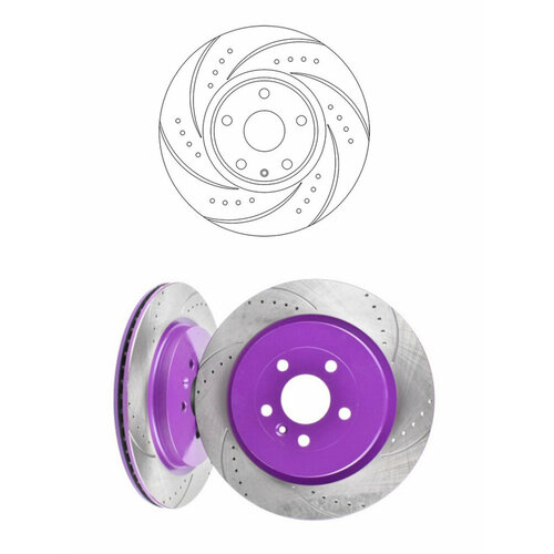 Диск тормозной передний перфорированный NiBK RN1673DSET для FORD Explorer 11- 352мм 20006₽