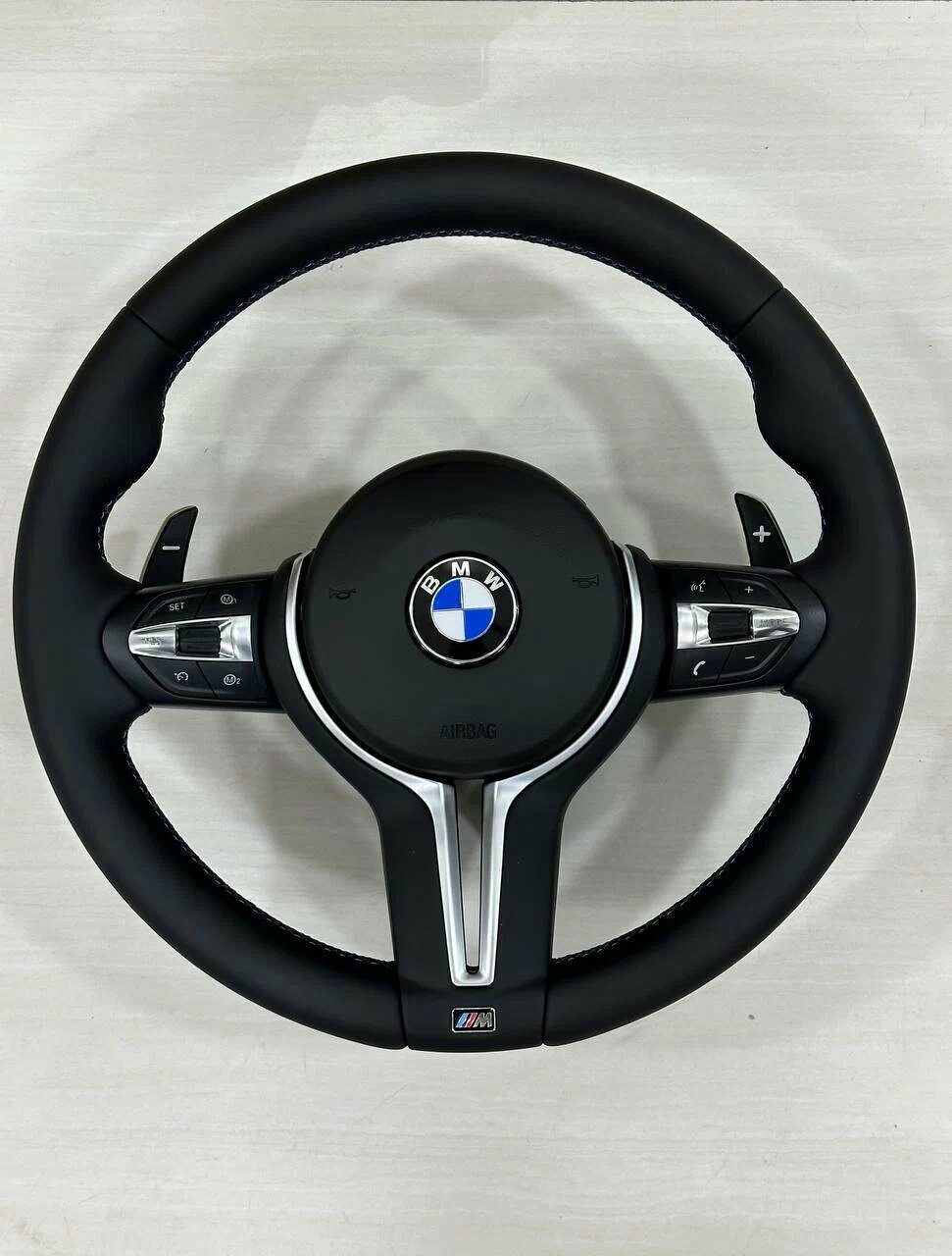 Руль BMW 32306854761, для автомобилей BMW F10, черный, Кожа Dakota.