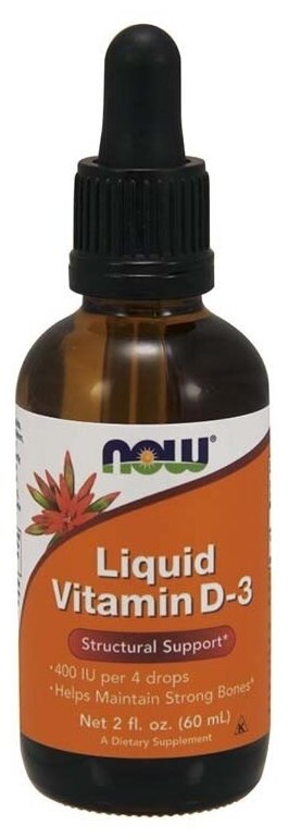 Витамины NOW Liquid Vitamin D-3 60 мл