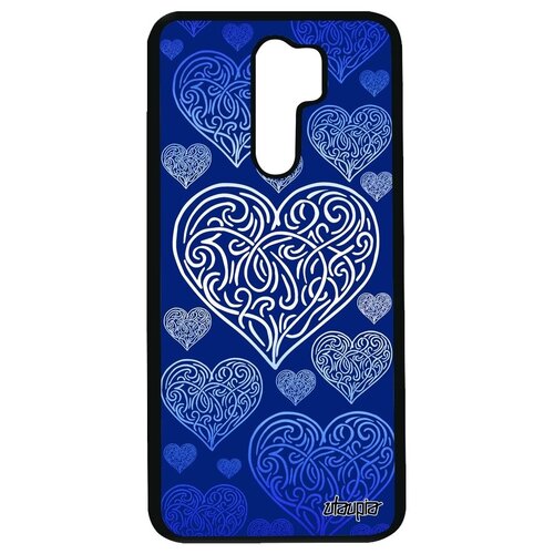 фото Красивый чехол для смартфона // xiaomi redmi 9 // "сердце" love стиль, utaupia, синий