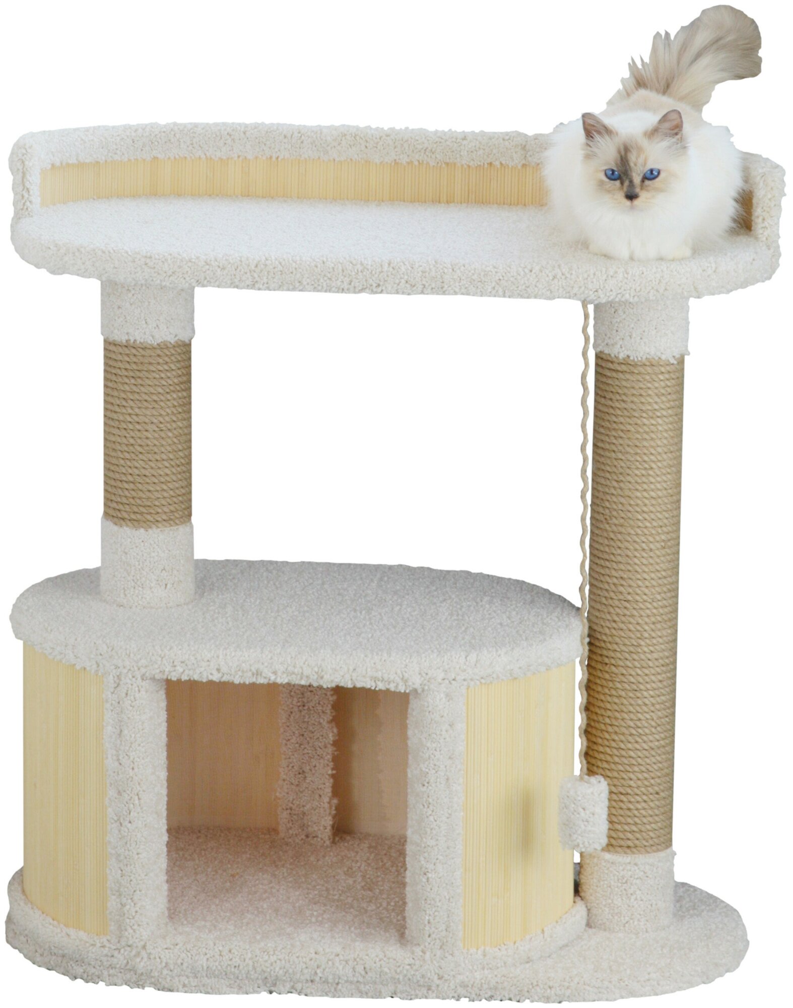 Домик для кошки "Зара Мини" высота 88 см., ваниль - фотография № 2