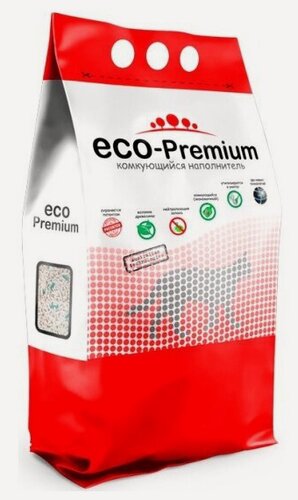 Изображение товара Наполнитель для кошачьих туалетов Eco Premium Green древесный комкующийся без аромата 20 кг 55 л