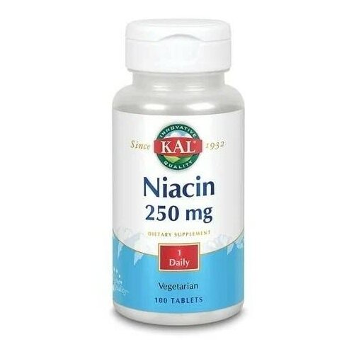 Таблетки KAL Niacin, 90 г, 250 мг, 100 шт.