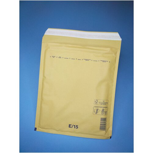 Конверт пакет с воздушной подушкой,крафт с прослойкой,с защитной пленкой, с пупыркой 24х27,5см, Е-15, 100 шт горчичный