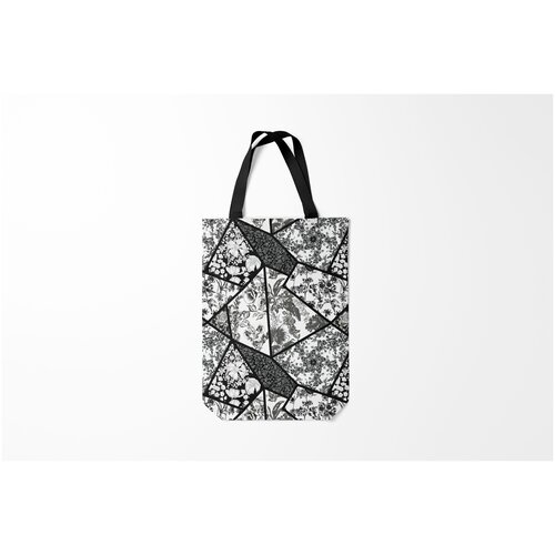 фото Сумка-шоппер / 31х42 см / тренды / цветы цветочный кинцуги kintsugi burnettie