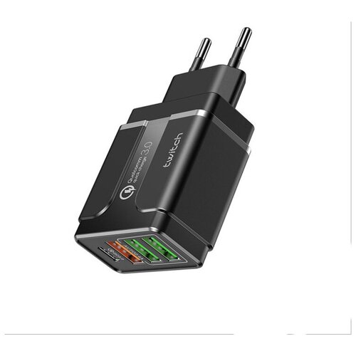 Зарядное устройство 36W Quick Charge 3.0 Dual QC 3 USB порта 1 порт Type-C