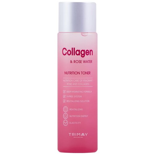 Питательный тонер с коллагеном и розовой водой Trimay Collagen  & Rose Water Nutrition Toner, 210 мл