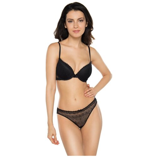 фото Трусы стринги deseo, цвет черный, размер 48