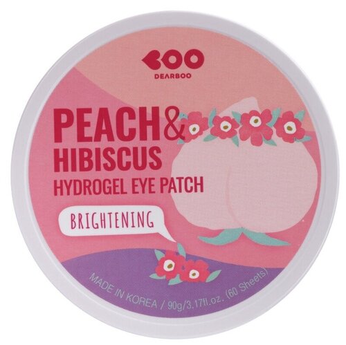 DEARBOO Гидрогелевые патчи с экстрактами персика и гибискуса Peach & Hibiscus, 60 шт.