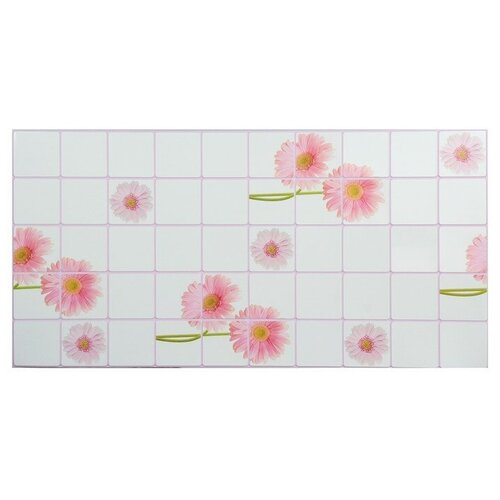 Панель ПВХ Плитка Розовые герберы 955 х 480 мм панель пвх плитка сакура 955 х 480 мм