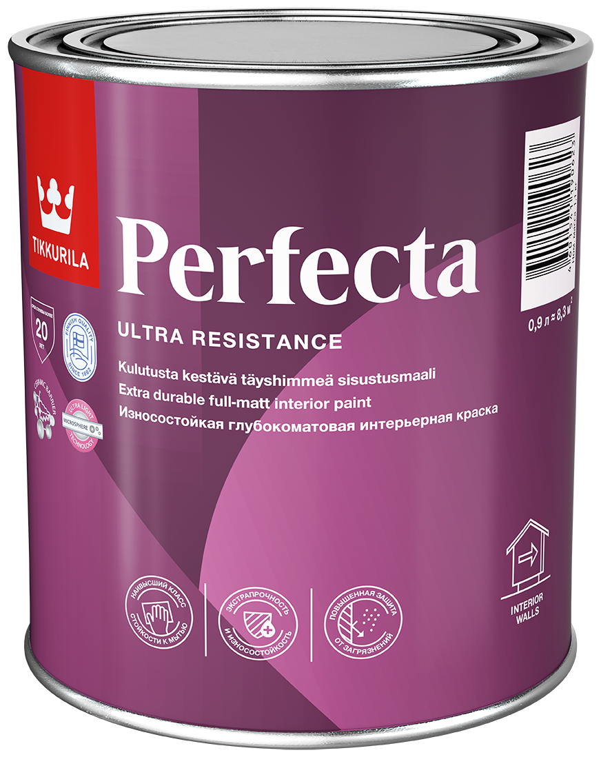 Краска интерьерная Perfecta (Перфекта) TIKKURILA 0,9л белый (база А)