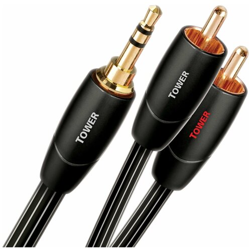 Кабель 1xMini Jack - 2xRCA Audioquest Tower 3.5M-2xRCA 2.0 m межблочные кабели rca audioquest evergreen mini jack 3 5mm 2rca 3m