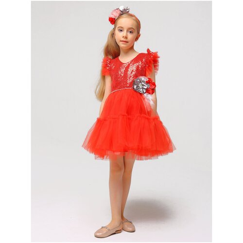 Платье детское Ciggo цвет красный р.116 6478-01_116