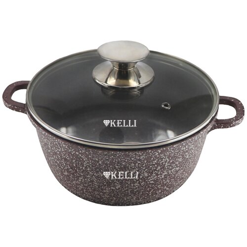Кастрюля Kelli KL-4091-16 с гранитным покрытием 15л 1763₽