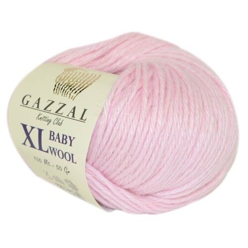 Пряжа GAZZAL Baby Wool XL Цвет. 836, розовый, 10 мот., мериносовая шерсть - 40%, полиакрил - 40%, кашемир - 20%