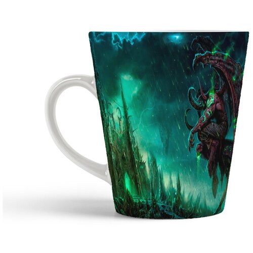 фото Кружка-латте coolpodarok варкрафт илидан warcraft (зеленый фон)