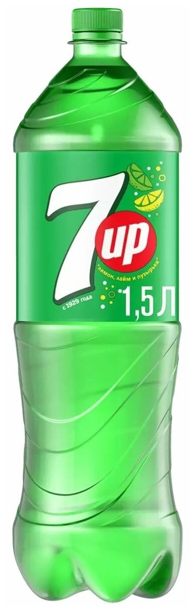 Напиток газированный 7 UP (Севен Ап) 1,5 л х 6 бутылок, пэт