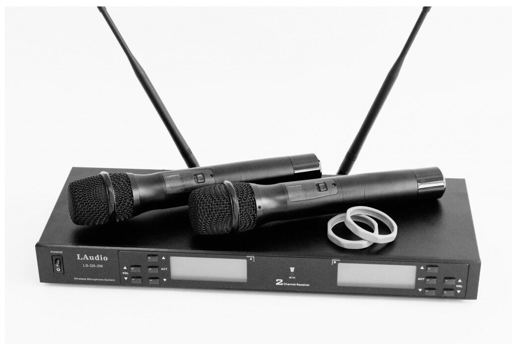LAudio LS-Q5-2M (Два радио микрофона на одной базе многоуровневая бесшумная схема управления диапазон UHF)