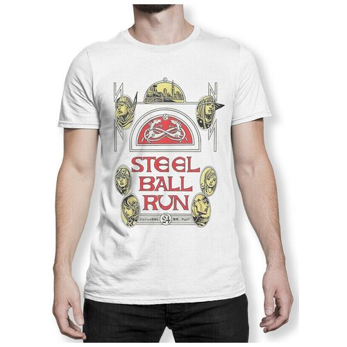 фото Футболка design heroes аниме jojo's bizarre adventure мужская белая l