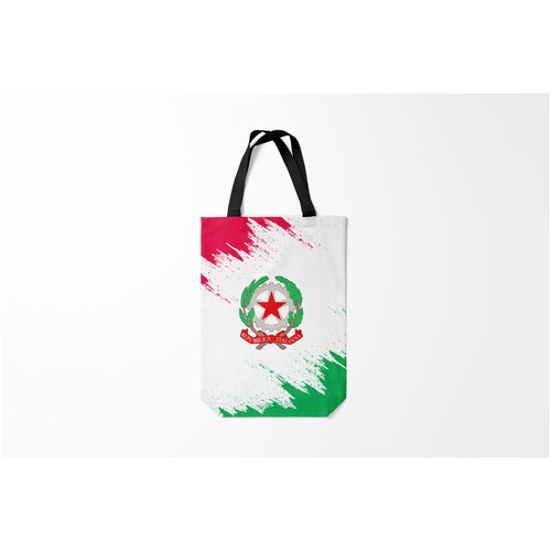 фото Сумка-шоппер / 31х42 см / туристические / италия герб италии italy burnettie