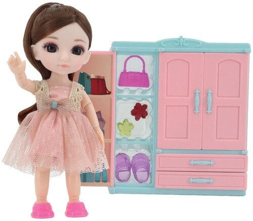 Кукла Funky Toys Малышка Лили и гардеробная, 16 см, FT72007
