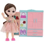 Кукла Funky Toys Малышка Лили и гардеробная, 16 см, FT72007 - изображение