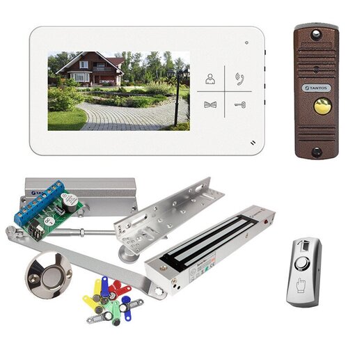 фото Комплект системы контроля доступа tantos lumi kit № 22 (электромагнитный замок/ считыватель ключей/ доводчик/ питание)