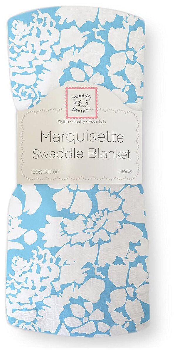 SwaddleDesigns (США) Муслиновая пеленка для мальчика Blue Lush