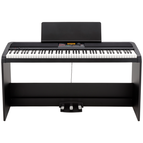 KORG XE20SP цифровое пиано, клавиатура NH, 88 клавиш 280 стилей 700 звуков, стойка и тройной педальный блок в комплекте midi контроллер korg секвенсор sq 64