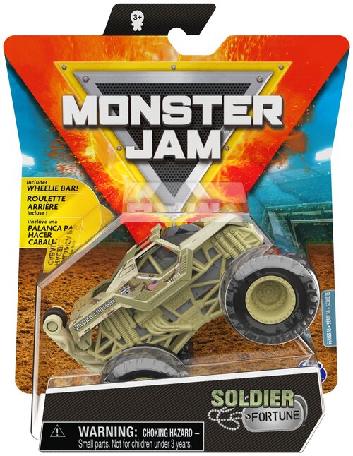 Вездеход Monster Jam Soldier of Fortune (6060868) 1:64, 16 см, зеленый