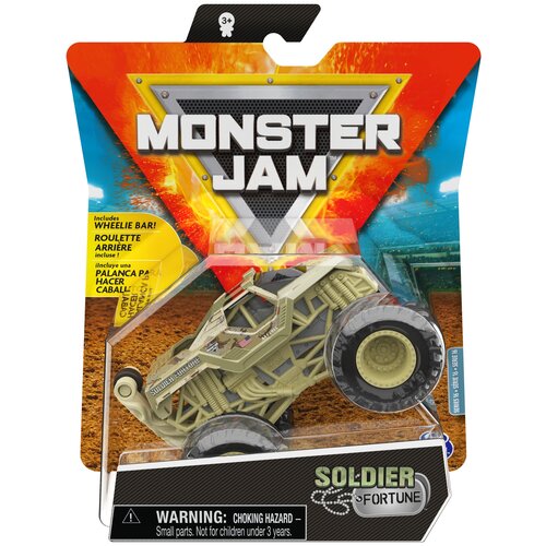 Вездеход Monster Jam Soldier of Fortune (6060868) 1:64, 16 см, зеленый монстр джем игровой набор прыжок драгонойда