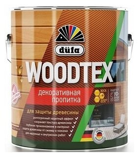 Пропитка Dufa Woodtex 10л Тик для Дерева Алкидная с Твердым Воском в Составе / Дюфа Вудтекс*