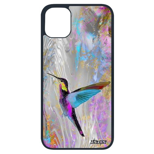 фото Красивый чехол на телефон // apple iphone 11 pro // "колибри" рисунок стиль, utaupia, серебристый