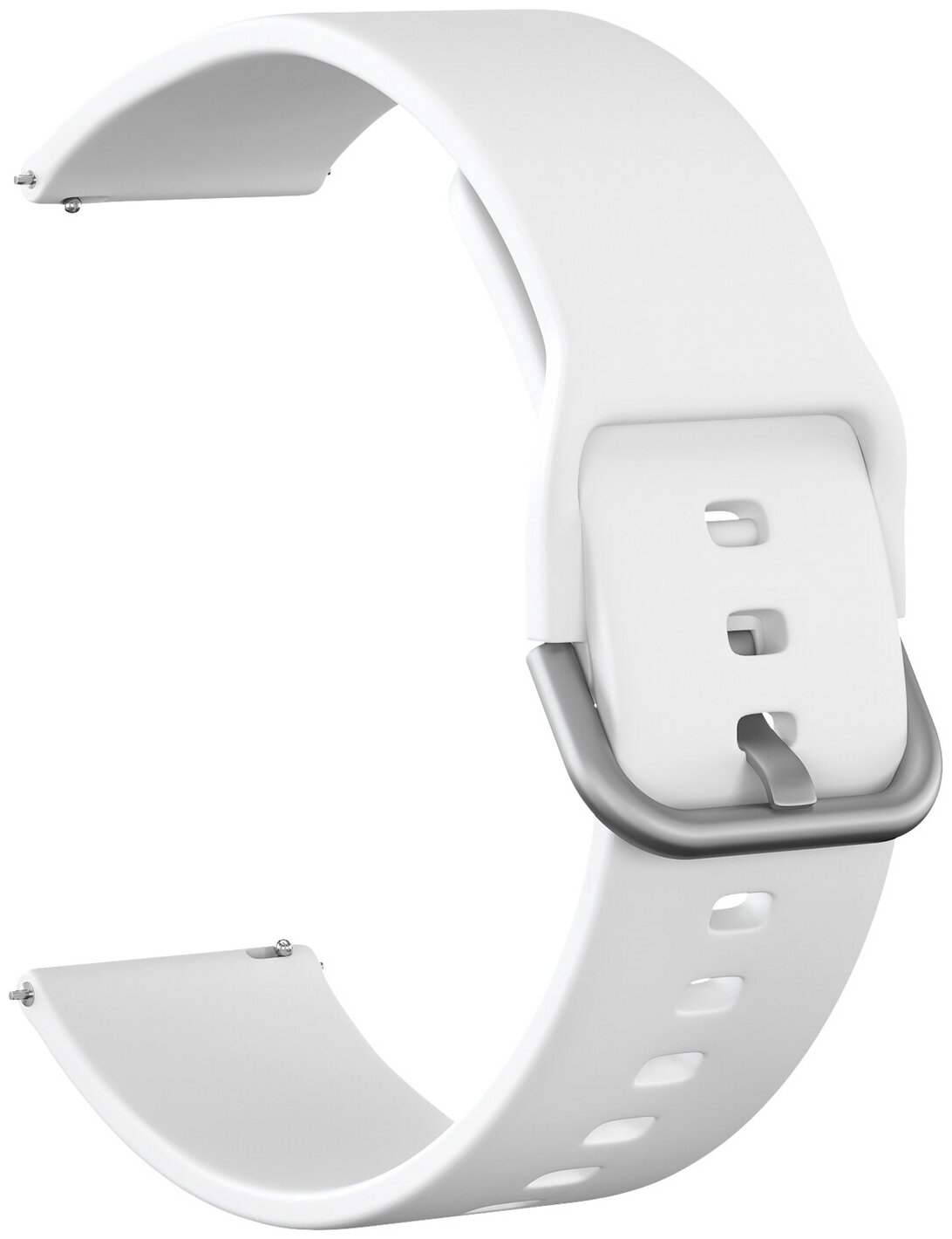 Ремешок силиконовый GSMIN Sport Line 22 для Samsung Gear S3 Frontier/Classic/Galaxy Watch (46 mm) (Белый)
