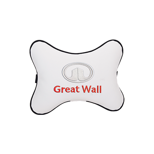 фото Подушка на подголовник экокожа milk с логотипом автомобиля great wall vital technologies
